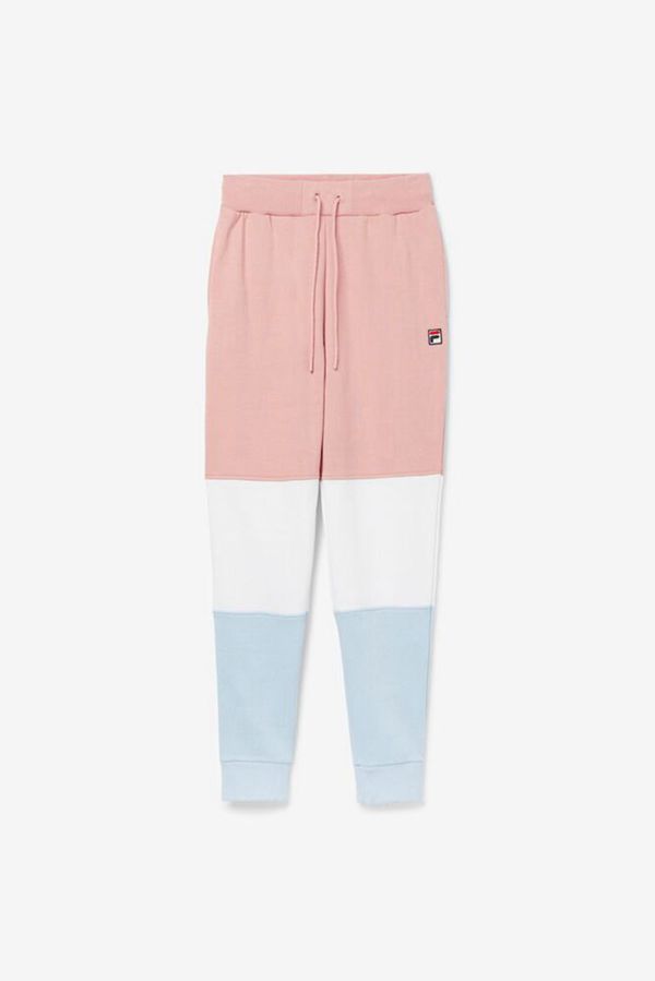 Fila France Men's Pants - Pink /White/Lightskyblue,NZ 457-86045